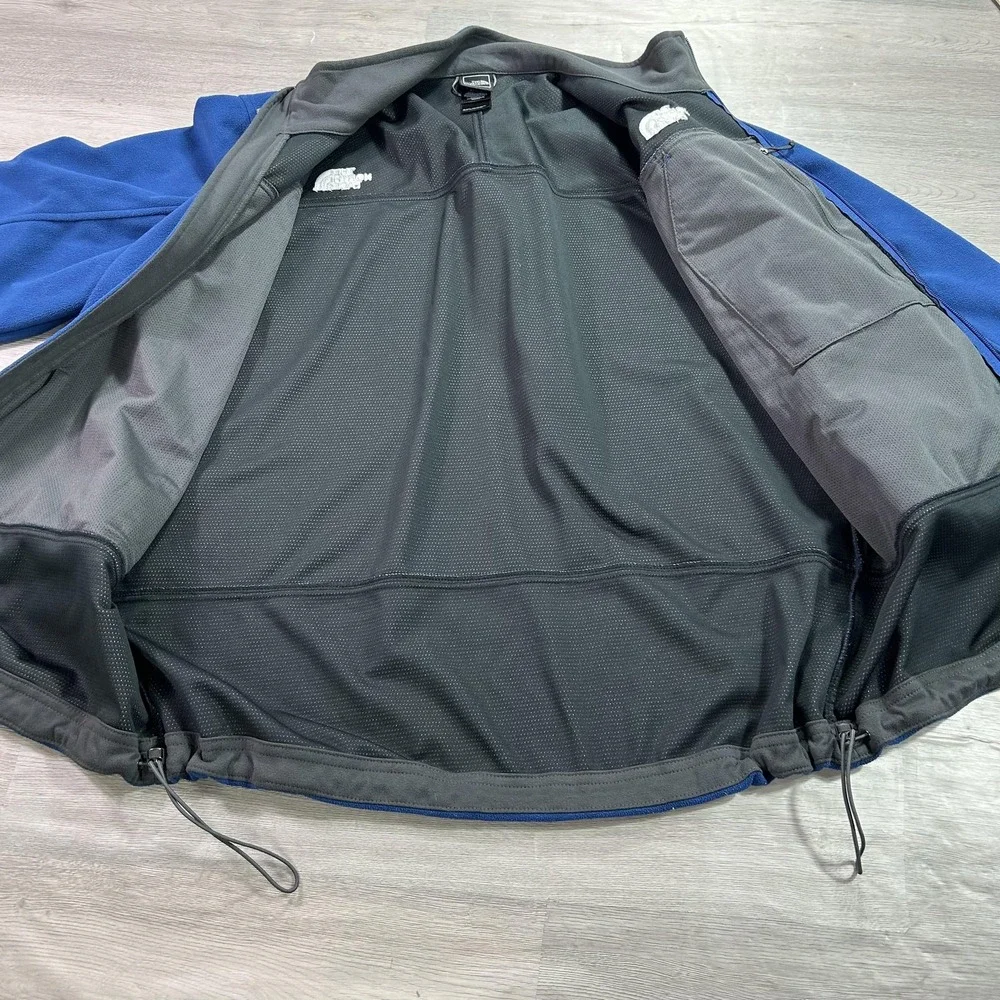 The North Face Jacket Mens XL Blue Fleece Full Zip Lined Pockets Outdoor Warm‎